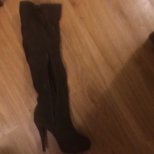 Knee high brown boots